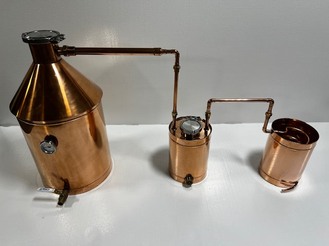 10 Gallon Copper Moonshine Still With Quick Clamp Cap and Thumper Infusion Port