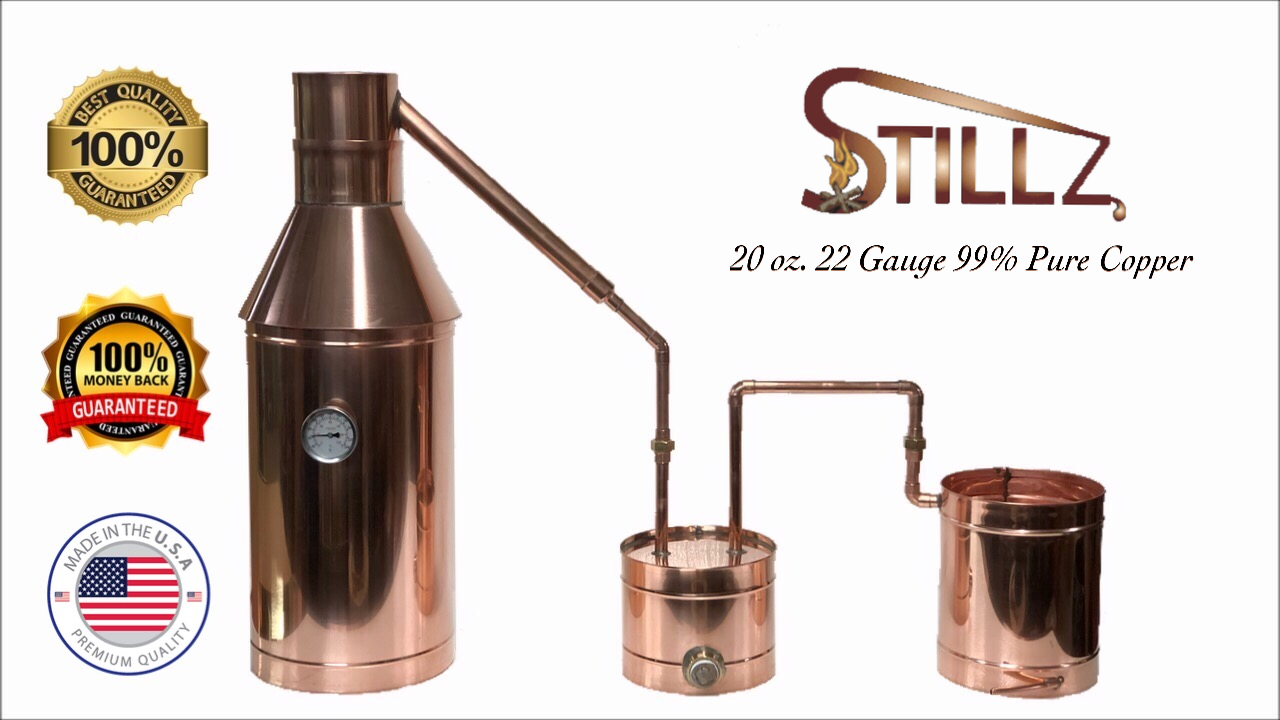 Copper Moonshine Still- Thumper/Worm-Heavy 20oz Build ! 6 Gallon