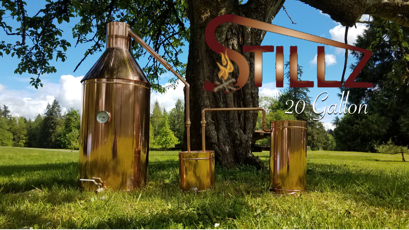 Copper Moonshine Still 20 Gal. Heavy 22 Ga. Copper Still - Whiskey Still