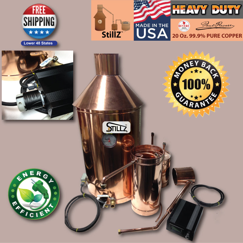 20 Gallon Moonshine Still Electric 220VAC 20amp Controller